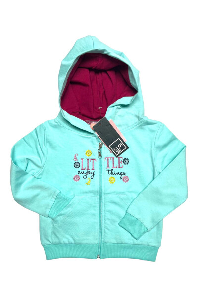 Baby Girl Cardigan Aqua Green Cotton - 5