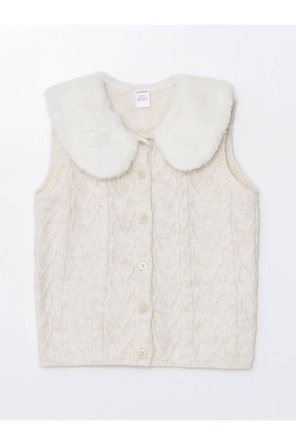 Baby Girl Cardigan with Collar Design - 3