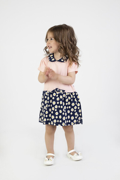 Baby Girl Daisy Pattern Collar Dress - 8