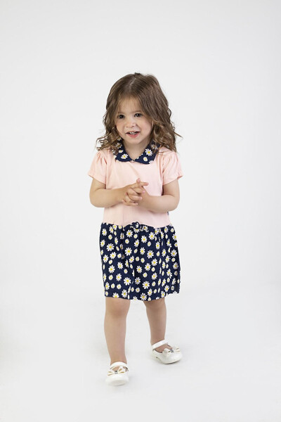 Baby Girl Daisy Pattern Collar Dress - 10
