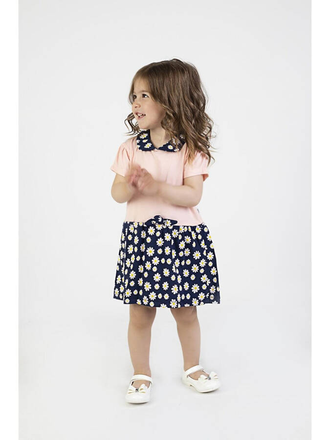 Baby Girl Daisy Pattern Collar Dress - 2