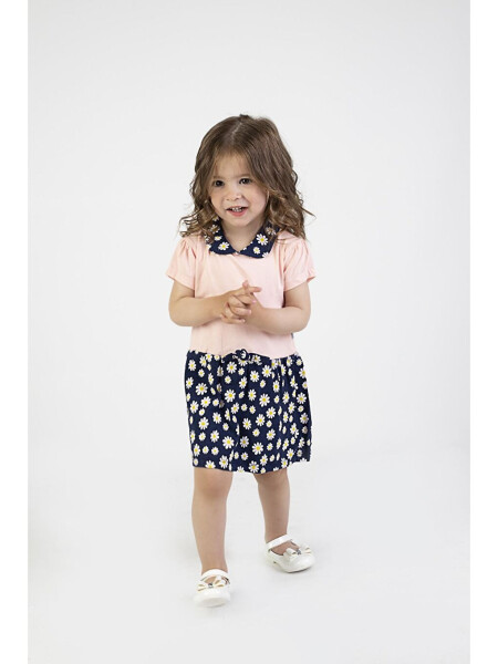 Baby Girl Daisy Pattern Collar Dress - 4