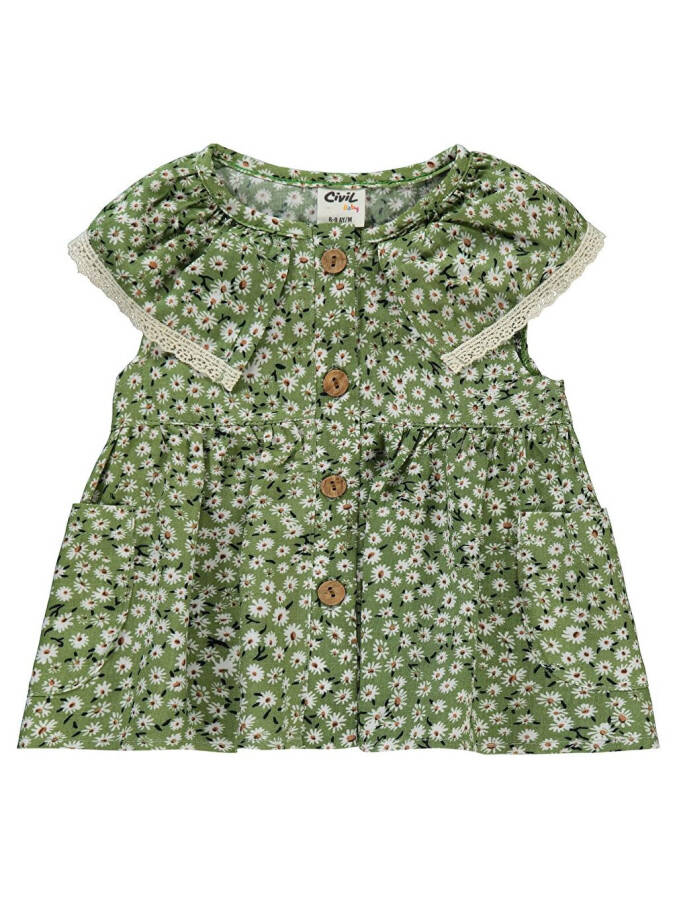 Baby Girl Dress 6-18 Months Khaki - 5