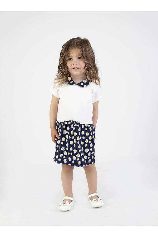 Baby Girl Dress with Daisy Pattern Collar - 5