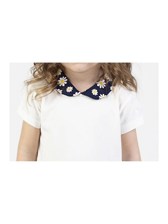 Baby Girl Dress with Daisy Pattern Collar - 3