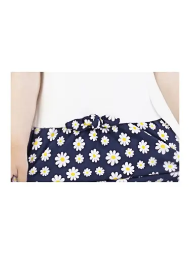 Baby Girl Dress with Daisy Pattern Collar - 4