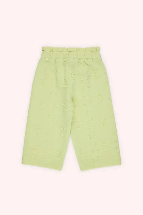 Baby Girl Elastic Waist Green Pants - 2