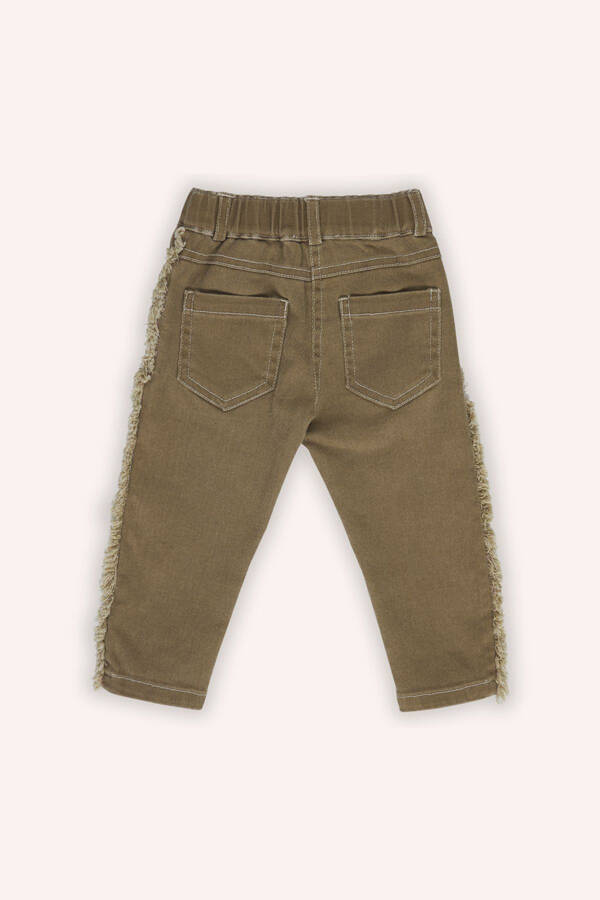 Baby Girl Elastic Waist Jeans Camel Pants - 2