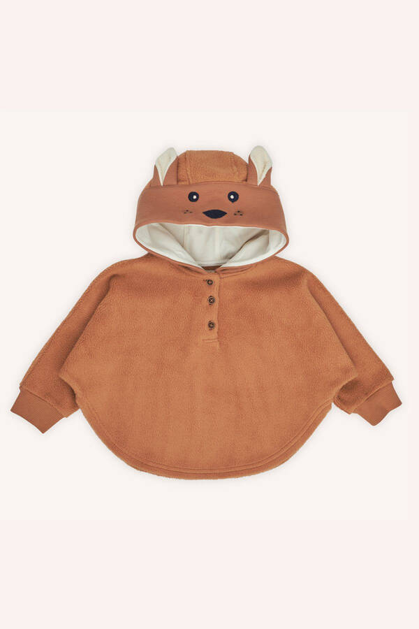 Baby Girl Embroidered Detailed Tile Sweatshirt - 1