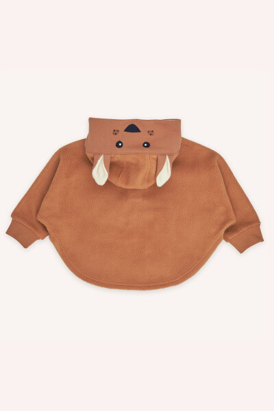 Baby Girl Embroidered Detailed Tile Sweatshirt - 2