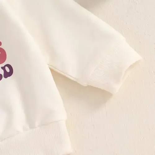 Baby Girl Fall Clothes Set Long Sleeve Letter Print Sweatshirt Pants Toddler Infant Outfits 6 12 18 24 Months 2T 3T - 5