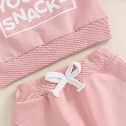 Baby Girl Fall Clothes Set Long Sleeve Letter Print Sweatshirt Pants Toddler Infant Outfits 6 12 18 24 Months 2T 3T - 6