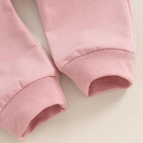 Baby Girl Fall Clothes Set Long Sleeve Letter Print Sweatshirt Pants Toddler Infant Outfits 6 12 18 24 Months 2T 3T - 7