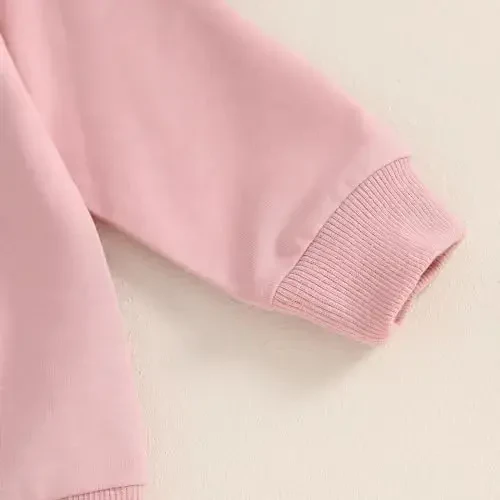 Baby Girl Fall Clothes Set Long Sleeve Letter Print Sweatshirt Pants Toddler Infant Outfits 6 12 18 24 Months 2T 3T - 5