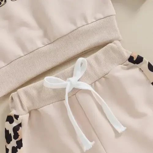 Baby Girl Fall Clothes Set Long Sleeve Letter Print Sweatshirt Pants Toddler Infant Outfits 6 12 18 24 Months 2T 3T - 6