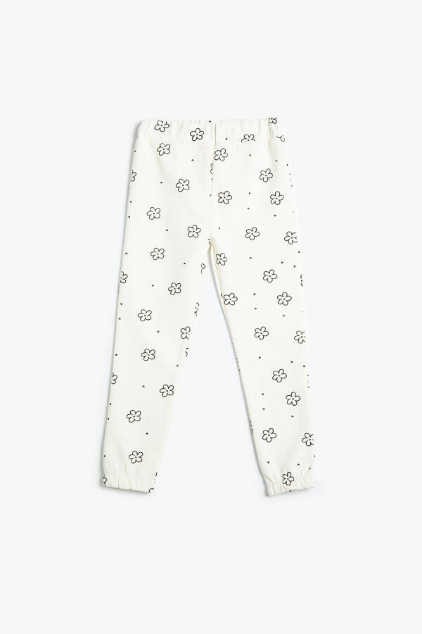 Baby Girl Fleece Cotton Elastic Waist Floral Jogger Sweatpants 4WMG40096AK - 1