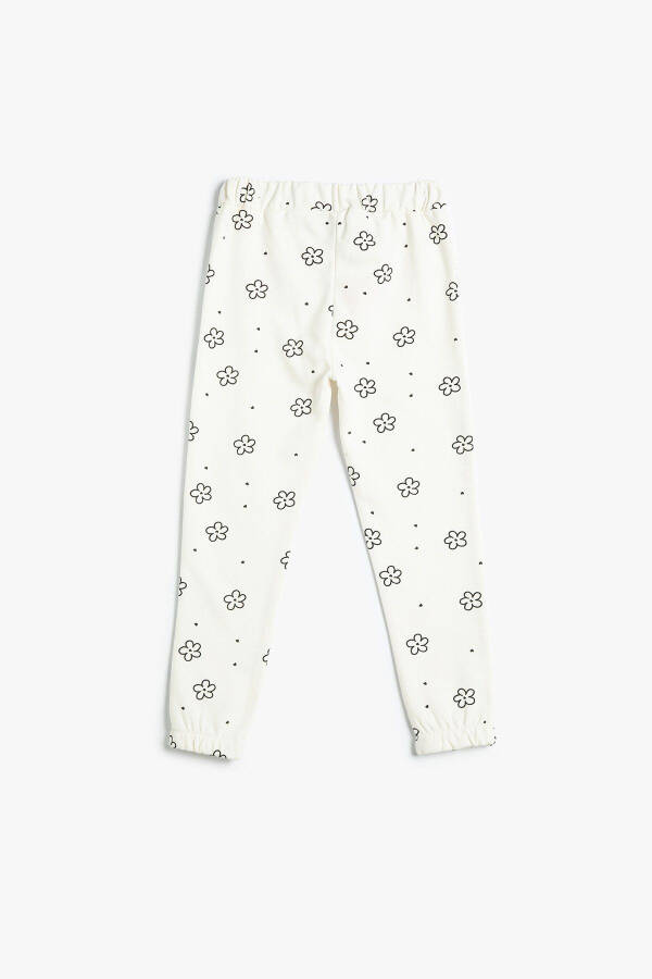 Baby Girl Fleece Cotton Elastic Waist Floral Jogger Sweatpants 4WMG40096AK - 2