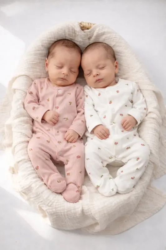 Baby Girl Floral 2-Piece Romper Set Newborn 1-3-6 Months - VERONA TARZ