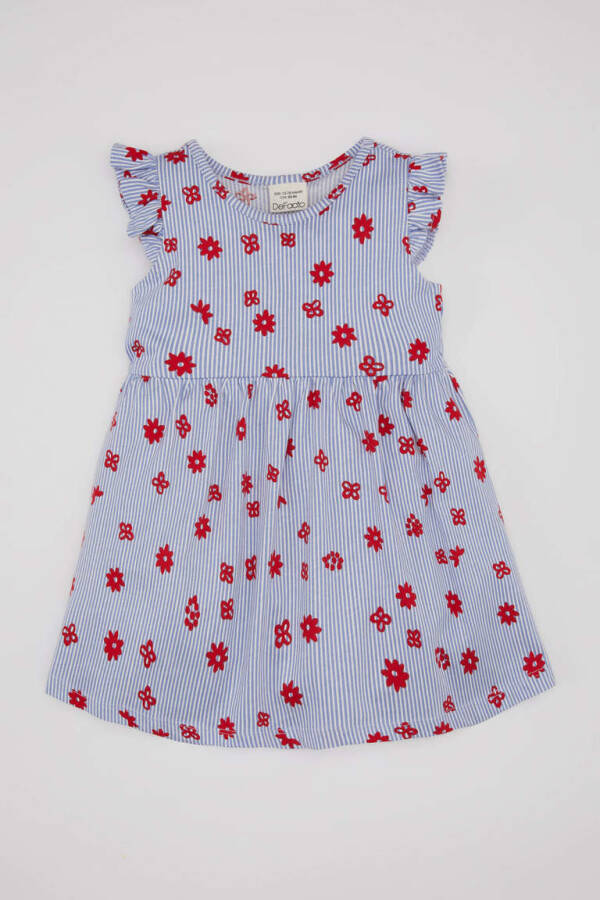 Baby Girl Floral Sleeveless Dress Blue - 9