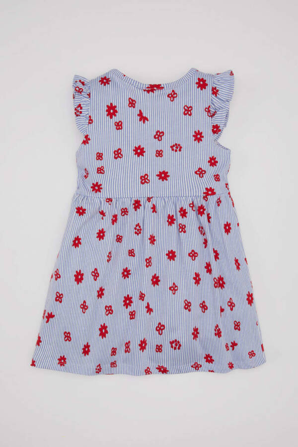 Baby Girl Floral Sleeveless Dress Blue - 12