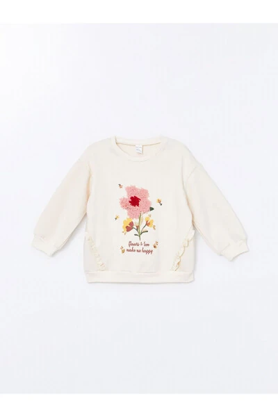 Baby girl floral sweatshirt - 4