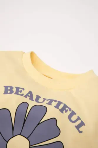 Baby girl floral sweatshirt and leggings 2-piece set - 3