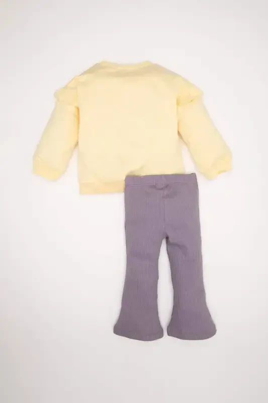 Baby girl floral sweatshirt and leggings 2-piece set - 6