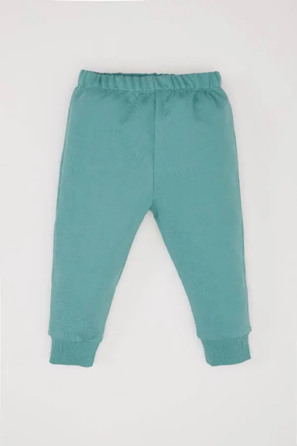 Baby Girl Floral Sweatshirt Jogger Set 2-Piece Light Green - 2