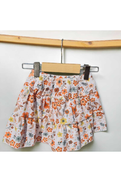 Baby Girl Flower Print Ruffle Skirt - BEBEĞİME ÇORAP (1)