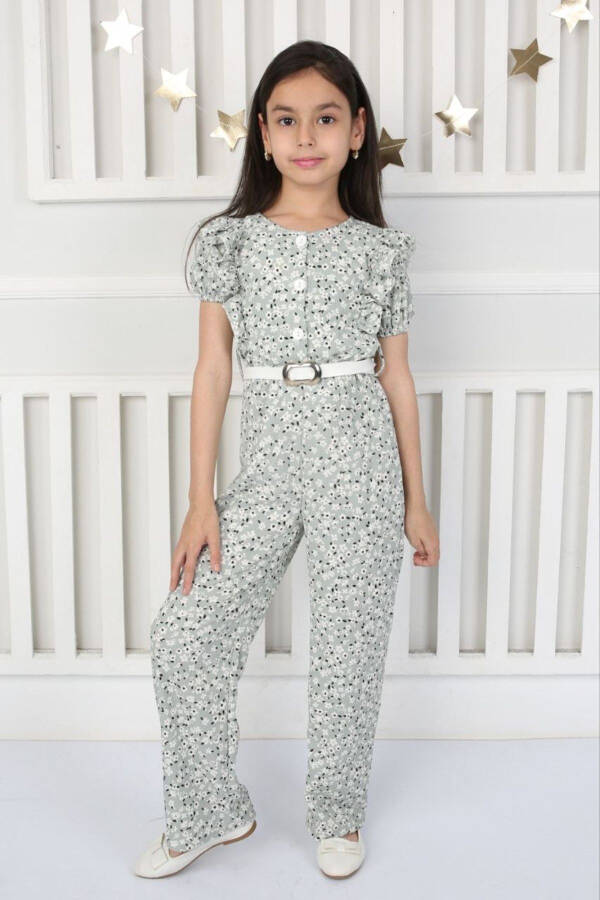 Baby Girl Full-Length Jumpsuit with Squirrel Print, Take One Size Up for Holiday - 3