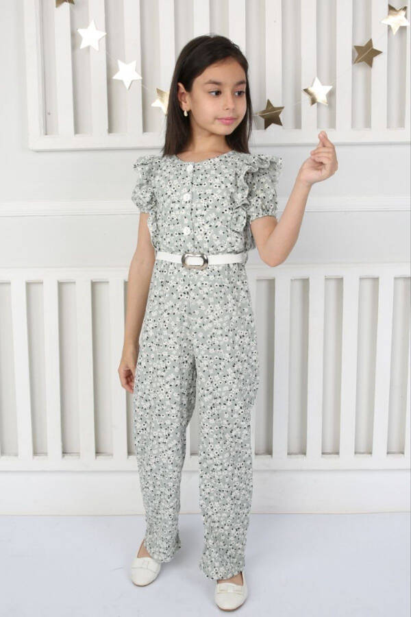 Baby Girl Full-Length Jumpsuit with Squirrel Print, Take One Size Up for Holiday - 4