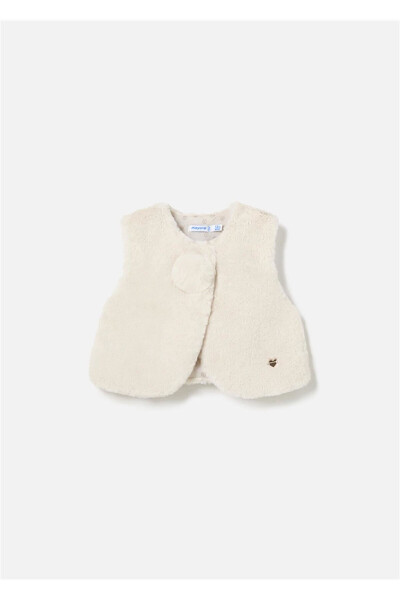 Baby Girl Fur Vest Beige 2327 - 1