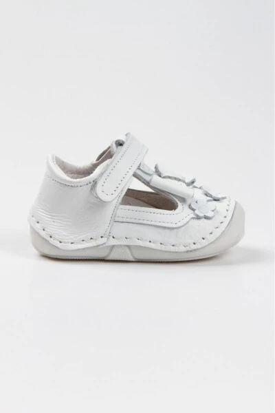 Baby Girl Genuine Soft Leather White Orthopedic First Step Shoes - SHOPLAND (1)