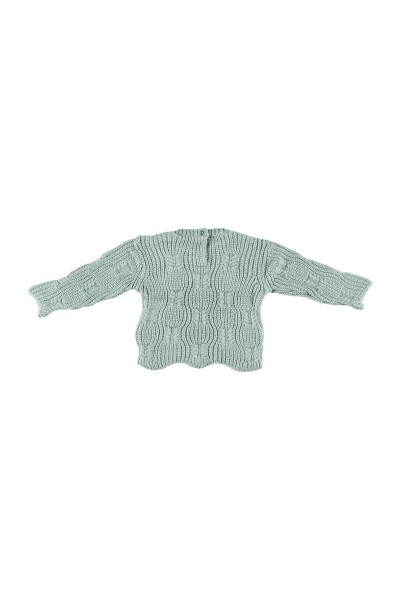 Baby Girl Green Knit Sweater - 8