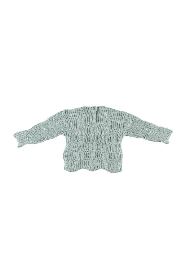 Baby Girl Green Knit Sweater - 8