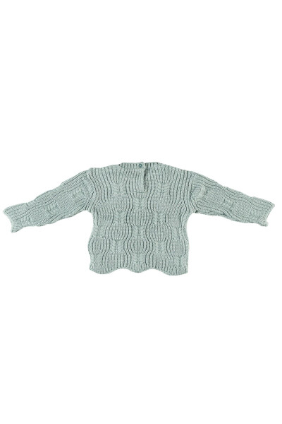 Baby Girl Green Knit Sweater - 2