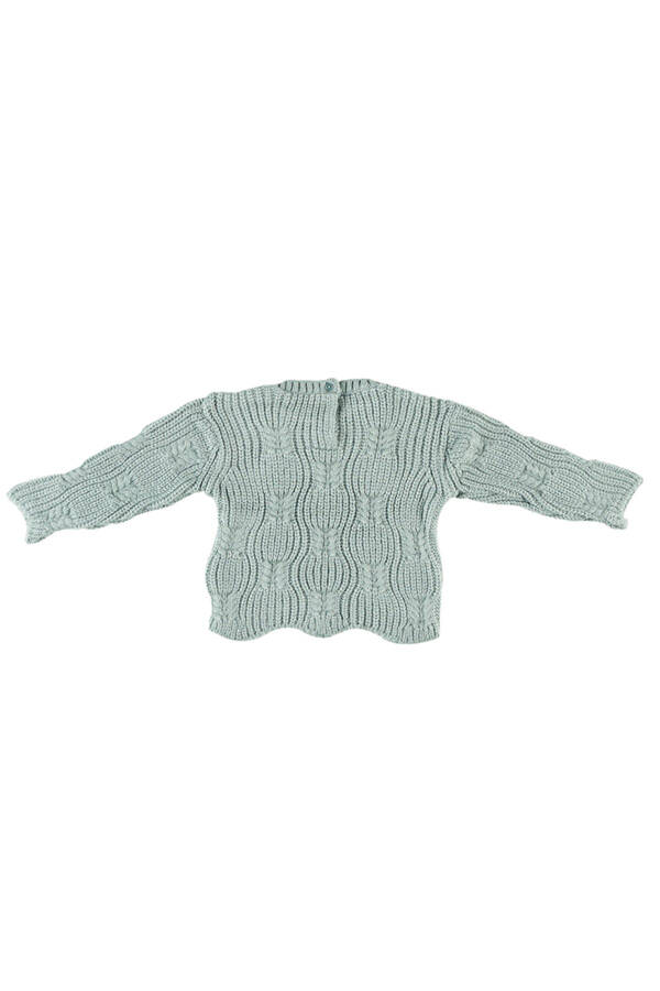 Baby Girl Green Knit Sweater - 2