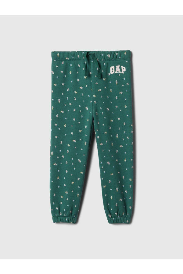 Baby Girl Green Logo Fleece Jogger Pants - 2