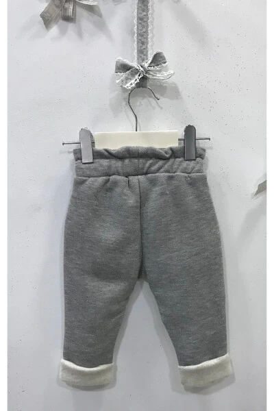 Baby Girl Grey Glitter Sweatpants - Modazone (1)