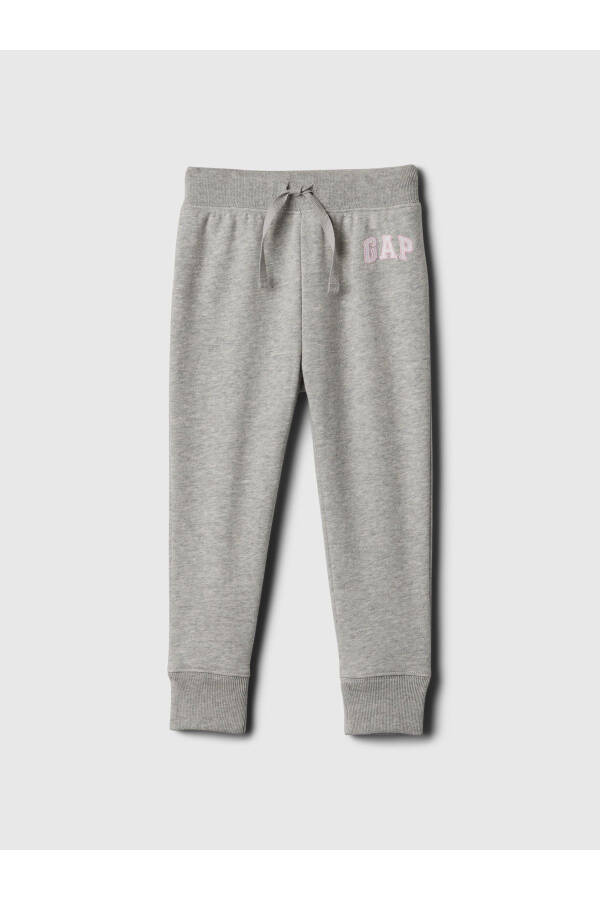 Baby Girl Grey Logo French Terry Jogger Pants - 4