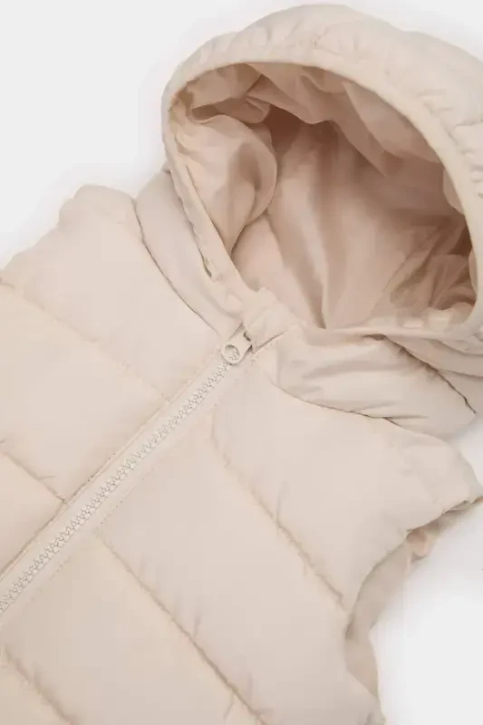 Baby Girl Hooded Puffer Vest - 2