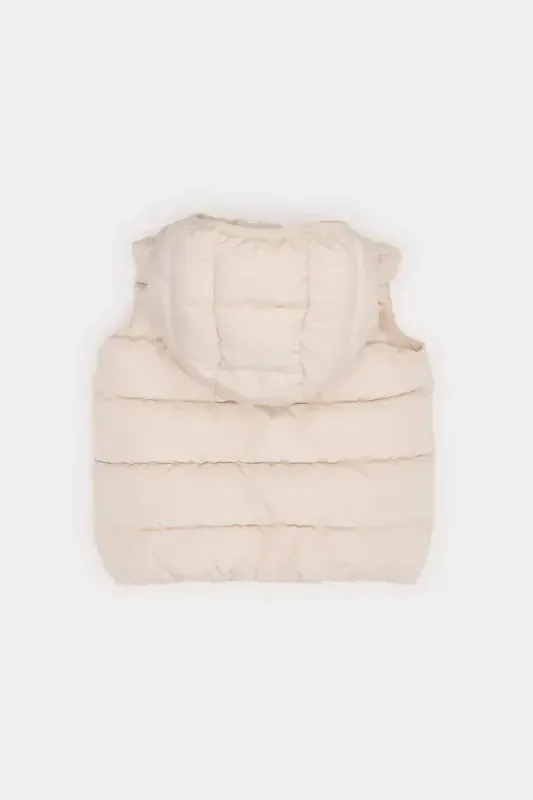 Baby Girl Hooded Puffer Vest - 3