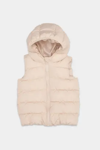 Baby Girl Hooded Puffer Vest 