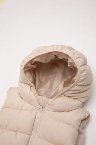 Baby Girl Hooded Puffer Vest - 2