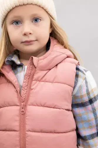 Baby Girl Hooded Puffer Vest - 3