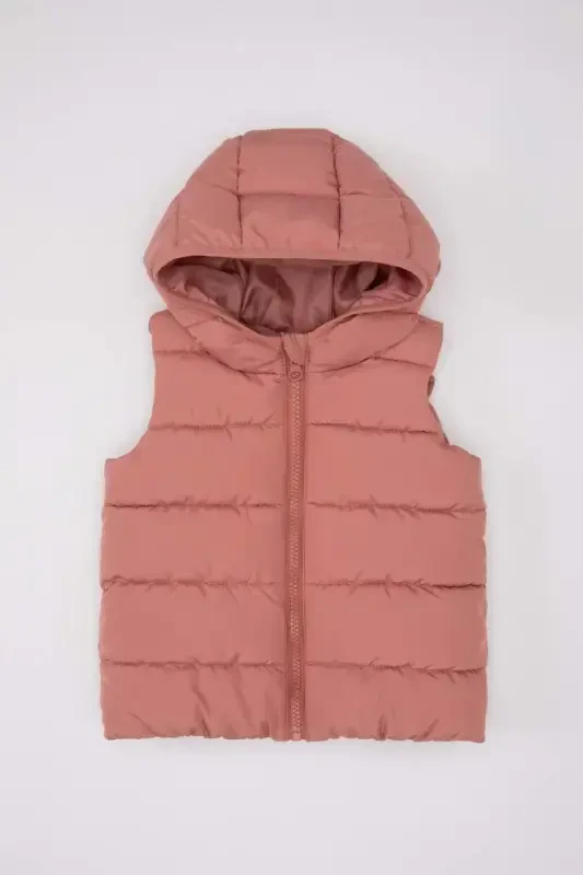 Baby Girl Hooded Puffer Vest - 5