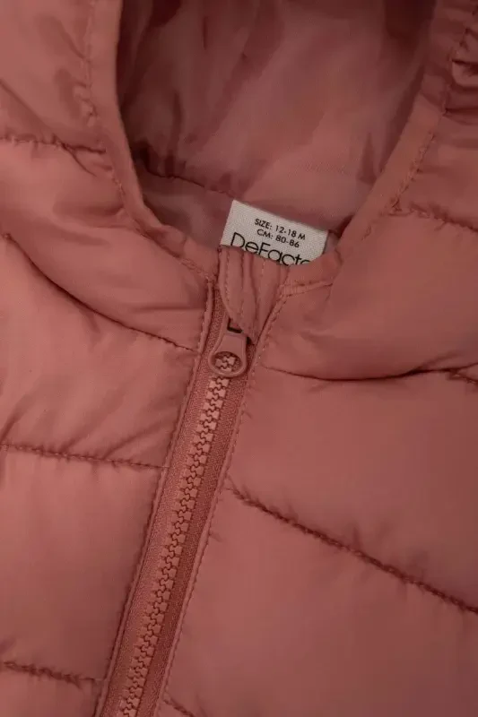 Baby Girl Hooded Puffer Vest - 6