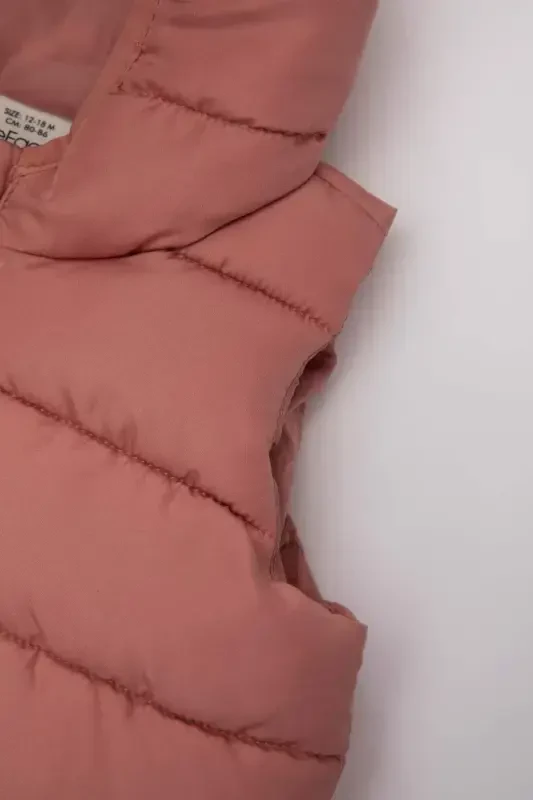 Baby Girl Hooded Puffer Vest - 7