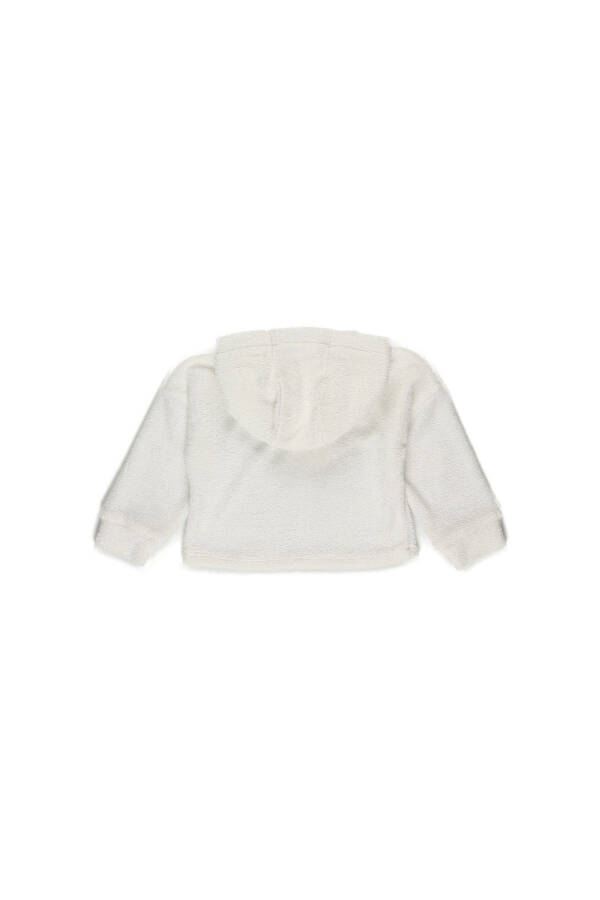 Baby Girl Hooded Towel White Sweatshirt - 8