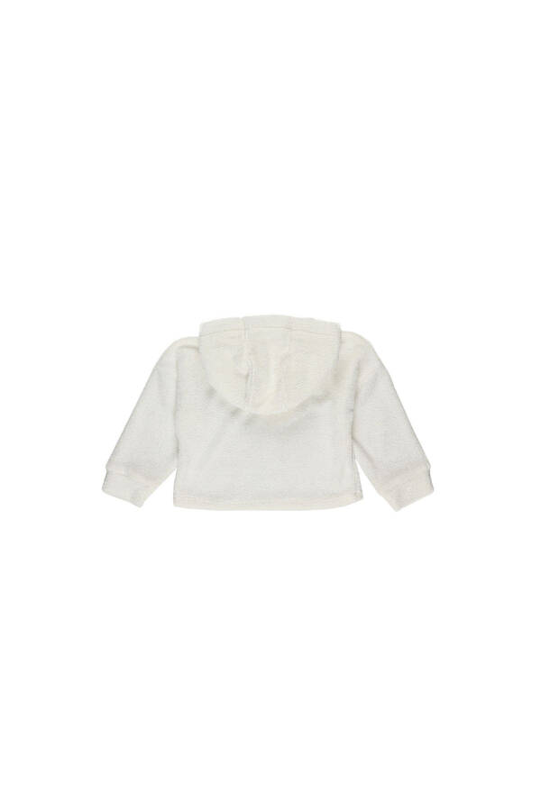 Baby Girl Hooded Towel White Sweatshirt - 5